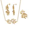 Collar de 18K Estilo Coreano Rama Microincrustada Cadena para Clavícula de Mujer Joyería Versátil de Moda Perla Joyería de Alta Gama Venta al por Mayor