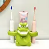 Estante de cerámica para cepillos de dientes con diseño de cocodrilo al por mayor para lavabo, soporte para pasta de dientes, base con acabado de alta gama