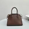 Bolsa de couro legítimo de design simples, camada superior de napa de alta qualidade, couro de vaca, estilo minimalista, bolsa de mão, bolsa de ombro para deslocamento, bolsa transversal feminina