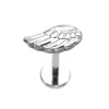 Argola Labial F136 de Titânio Multiformato Coroa Crescente Coração Aranha Brincos de Moda Versáteis para Mulheres