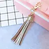 Nuevo Llavero de Borla de Cuero PU Imitación Microfibra Borla Larga diy Accesorios para Bolso Llavero de Borla de Cuero