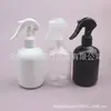 Frasco borrifador transparente de 300ml, curto e robusto, de formato redondo, para spray de cabelo, tônico ou como um pequeno frasco borrifador para cuidados com o cabelo