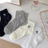 Calcetines con Lazo Calcetines Cortos de Malla Fina Transpirable de Verano para Mujer Miu Hollow Japoneses Combinables Tubo Corto Desodorantes y Absorción de Sudor