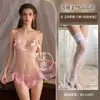 Lencería Transparente con Escote Abierto, Pijama de Encaje tipo Campana para Parejas, Bata Qqny, Efecto Adelgazante para Pechos Pequeños, Lencería Erótica de Tallas Grandes