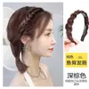 Faixa de Cabelo Peruca Trança Espinha de Peixe Magnética Tudo-em-Um Acessórios de Cabelo Trança Longa para Mulheres Faixa de Cabelo Adorno para o Topo da Cabeça
