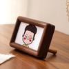 Mini marco de fotos de madera maciza con mortaja, decoración de alta calidad para niños, certificado de lavado de fotos, pequeños adornos hechos a mano, Polaroid