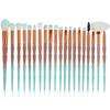 Set de 20 Brochas de Maquillaje con Mango de Diamante Transfronterizo, Brochas para Ojos, Varios Colores, Descuento por Volumen, Portátil, Más Vendido Transfronterizo