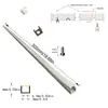 Tira de luz de perfil de alumínio acessórios kit de perfil de alumínio para fita de LED perfil de alumínio embutido acessórios para perfil de alumínio