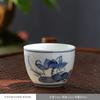 Xícara de chá celadon cerâmica pintada à mão mestre xícara única xícara de chá casa tigela de chá kung fu vintage xícara chapéu atacado
