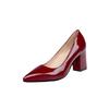 Zapatos de Tacón Alto para Mujer 2023 Nuevos Zapatos de Mujer Primavera Europeo y Americano Punta Afilada Boca Baja Flats Mujer Tacón Grueso Tacón Medio Zapatos de Moda Talla 43