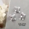 Celebridade da Internet Laço de Organza Pilha de Diamantes Bola Joia para Unhas Artísticas Artesanal Brilho de Diamante Decoração de Unhas Ovo de Pombo Vermelho