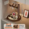 Estante de madera maciza para llaves, colgador de escritorio, bandeja de almacenamiento para la entrada, organizador de joyas y artículos decorativos