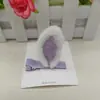 Acessório de Cabeça Orelhas de Coelho de Celebridade da Internet Grampo de Cabelo Infantil Grampo de Pelúcia Fofo para Franja Grampo Lateral Acessórios de Cabelo para Menina Barraca de Rua