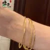 Loja de Joias Pulseira Três Vidas Três Mundos do Mesmo Estilo para Mulheres, Anel Simples com Toque de Luxo, Peça de Joia Versátil, Fashion e Versátil