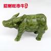 Adornos de Jade Verde Natural, Adornos de Jade del Zodíaco Buey Feng Shui, Jadeware, Sala de Estar, Vitrina de Vinos, Vestíbulo de Entrada, Decoraciones de Oficina