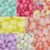 Perlas de Corazón Jelly Color Melocotón con Agujero Vertical de Acrílico de 15 mm, Cuentas Sueltas, Materiales Hechos a Mano, Accesorios para Joyería DIY