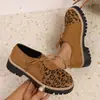 Estilo Nuevo Versátil de Encaje Transfronterizo Europeo y Americano 2025 Moda Comercio Exterior Estilo Británico Zapatos Pequeños de Cuero Mocasines para Primavera y Otoño Venta al por Mayor Tallas Grandes