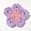 Posavasos de Ramo de Rosas Hecho a Mano Terminado Crochet de Lana Cambio de Taza Ramo de Mano Regalo Creativo Posavasos de Flor Tejida