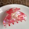 Pinza de garra de acetato estilo coreano Alan, tamaño mediano clásico, para peinados semi-recogidos, accesorio para el cabello tipo pinza de tiburón elegante y exquisito para la parte trasera de la cabeza