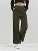 Calça Casual Ampla de Design Reto Solta, Levemente Luxuosa Americana, Fluida, Versátil, para Petite, Emagrecimento, Feminina