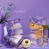 Papel Copiador Gradiente Roxo Wx197 17g Papel de Embrulho à Prova de Umidade para Doces de Presente Papel Decorativo Perolado com Contraste Dourado