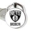 Logo de Equipo de la NBA Lakers Warriors 76ers Time Gem Aleación de Metal Llavero Grabado Colgante de Llave
