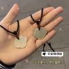Colar de Namorada Colar com Fecho de Segurança Design Nicho Feminino Estudante Ins Corda Trançada Feita à Mão Pingente de Casal Lavável