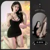 Hemei Lingerie Sexy Suspensórios Sexy Camisola Vazada Seda Gelada Transparente Uniforme Tentação Pijama Atacado Peça Única