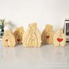Rompecabezas de madera de Amazon oso madre e hijo manualidades demasiado fuertes abrazo de oso decoración familia diy regalo del Día de la Madre