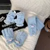 Guantes Calientes Lindos de Oso Abeja para Estudiantes Invierno Ciclismo a Prueba de Frío Bufanda Rellena Guantes Gruesos con Felpa a Prueba de Viento