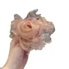 Elástico de cabelo de malha floral com cristal, doce e delicado, para rabos de cavalo e coques, um acessório de cabelo moderno e sofisticado