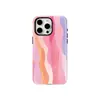 Rayas Irregulares Rosa Degradado Manzana 18Promax Nueva Funda para Teléfono Móvil Iphone14 Funda con Película Dos en Uno