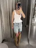 Shorts de Mezclilla Rectos Casuales Bolsillos Sueltos Cintura Alta Retro Americano Verano 2026 Transfronterizos Europeos y Americanos