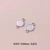 Colgante Redondo Ovalado con Borde Dorado Incrustado que Conserva el Color Ojo de Gato Accesorios para Pendientes Pulsera Joyería DIY