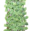 Valla retráctil para patio exterior, simulación de plantas, red de arrastre, planta verde, jardín, decoración pastoral, partición, valla de madera