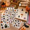 Adesivos de Desenho Animado de Halloween para Decoração de Diário, Adesivos Criativos à Prova d'Água, Adesivos Divertidos de DIY para Crianças, 8 Designs