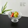 Tigela de Frutas de Vidro com Pé Alto Tigela de Frutas de Alta Aparência Prato para Pausa para o Chá Prato de Sobremesa Tigela de Sopa Doce Tigela de Sobremesa Prato Criativo