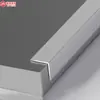Tiras de Borda em L de Liga de Alumínio, Tiras de Canto para Azulejo, Tiras de Canto para Parede, Tiras Decorativas de Fechamento em Forma de 7 de Aço Inoxidável Metálico, Personalizáveis
