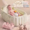 Bañera Plegable para Bebé Puede Sentarse y Acostarse 0-5 Años Tina de Baño para Bebé Recién Nacido Uso en Casa Engrosada Antideslizante Portátil Inflable
