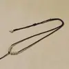 Collar de Cuerda para Colgante Completamente Tejido a Mano Cuerda Cordón Ajustable Cuerda de Jade Hetian Colgante Lanyard para Colgar en el Cuello