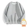 Moletons personalizáveis com impressão de logotipo, adequados para comércio transfronteiriço europeu e americano, apresentando um estilo retrô, forro de fleece e um design simples e folgado para homens, perfeitos para outono e inverno