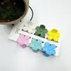 Clipes de Cabelo Coloridos de Flor de Plumeria de 4cm Mais Vendidos na Europa e América, Grampos de Cabelo Florais Transfronteiriços, Acessórios de Cabelo da Moda para Festas na Parte de Trás da Cabeça