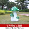 Adornos de plantas de simulación para exteriores, escultura de hongo pintada con dibujos animados, decoración de paisaje de jardín de fibra de vidrio verde para jardín de infantes