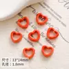 Serie Roja Cuentas Redondas de Cerámica Lindas Flor de Amor Oso Pez Mariposa Cuentas DIY Accesorios para Collar Pulsera Hechos a Mano