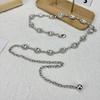 Cinturón fino con cadena para la cintura, para mujer, con incrustaciones decorativas, estilo coreano, elegante, con diamantes de imitación