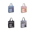 Bolsa Transparente Vertical Teste de Papel Aluno Ensino Fundamental Bolsa de Reforço Espessa Durável Grande Capacidade Multicamadas Bolsa de Armazenamento para Estudo