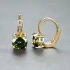 Pendientes de circonita cúbica morada de nueva ronda Cross-border Wish, modernos y versátiles, joyería al por mayor estilo europeo y americano