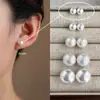Novos Brincos de Pérola estilo Hepburn, Luxo Leve, High-End, Elegantes, Adequados para o Trabalho, Brincos Simples e Versáteis Atacado