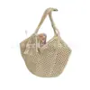 Bolso de paja hueco de gran capacidad para la playa de verano para mujer, nuevo bolso tejido para la playa 2025, bolso de un solo hombro para debajo del brazo