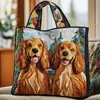 2026 Nova Série de Filhotes Transfronteiriça Estampa Digital Bolsa Tote Acolchoada de Ombro Fashion